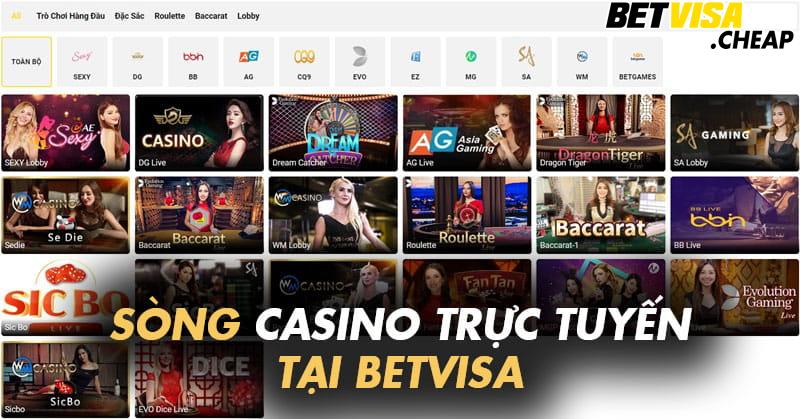 Giới thiệu về sòng casino trực tuyến tại Betvisa